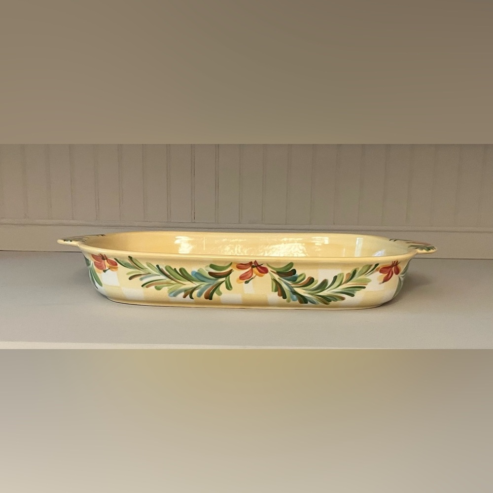 GAIL PITTMAN HANDPAINTED CASSEROLE DISH, 9x16